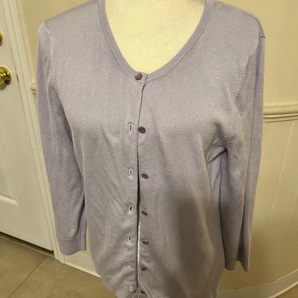 NWT  Spense Lavender Cardigan/Size  Medium